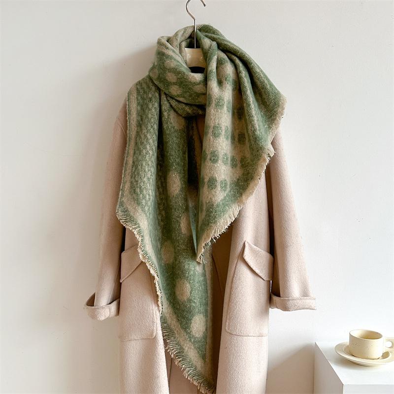 New Thickened and Elongated Winter Scarf Cashmere Feeling Shawl and Wraps Pashmina Neckerchief Bufanda Female Poncho 48Colors