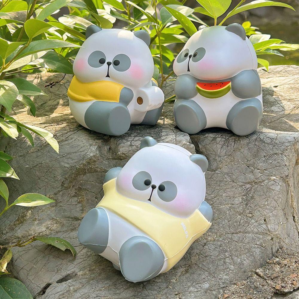 Kneading PVC Panda Squeeze Toys Elastic Animal Panda Fidgeting Toys  Birthday Kids Gift