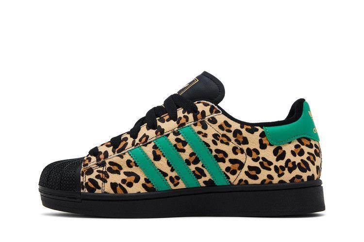 adidas Superstar Black Green Leopard (Women's)