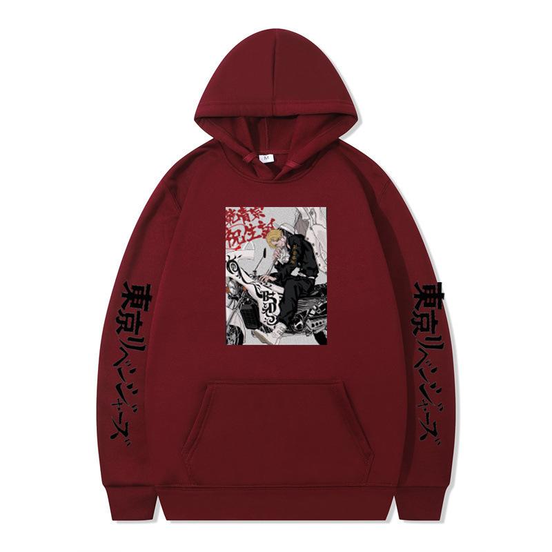 Japanese Swastika Avengers Anime Print Hooded Sweater