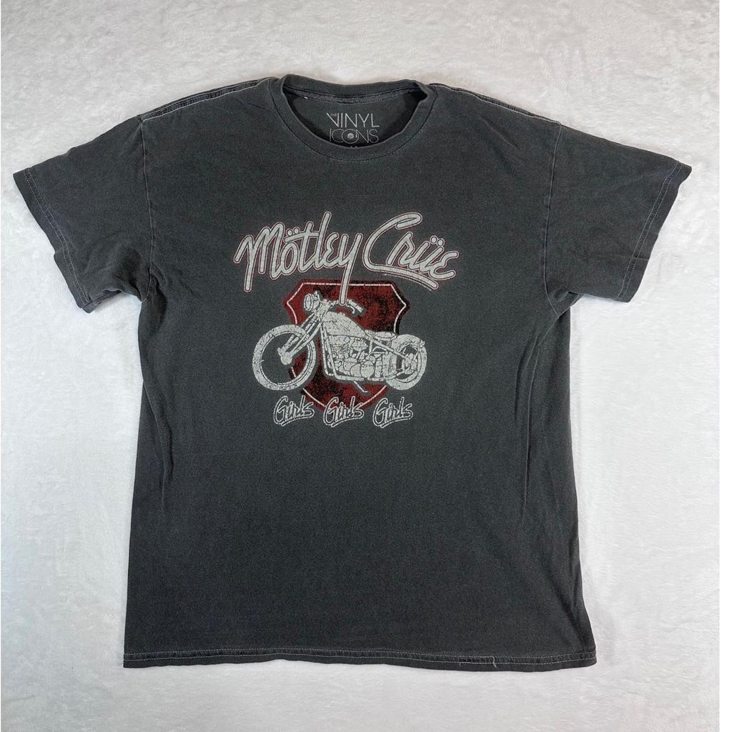 Vinyl Icons Motley Crue Girls Girls Girls Graphic T-Shirt Charcoal Gray Medium