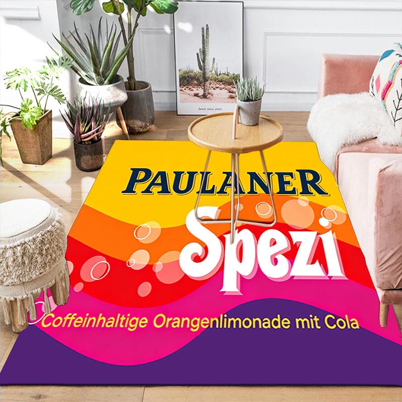 1Pc Paulaner Spezi Orange Cola Rug Office Carpet Indoor Outdoor Doormat Nonslip Soft Comfortable Living Christmas Halloween Xmas Gift D92427