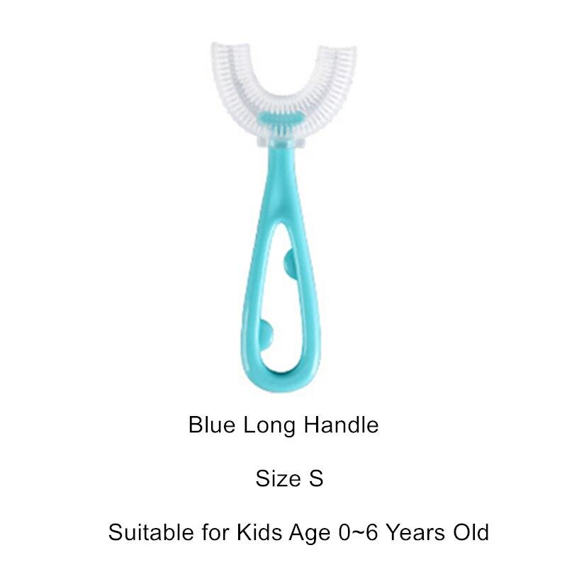 1 шт., детская зубная щетка U-образной формы, детская силиконовая зубная щетка для детей, ручная тренировочная щетка для зубов для малышей, щетка для чистки рта