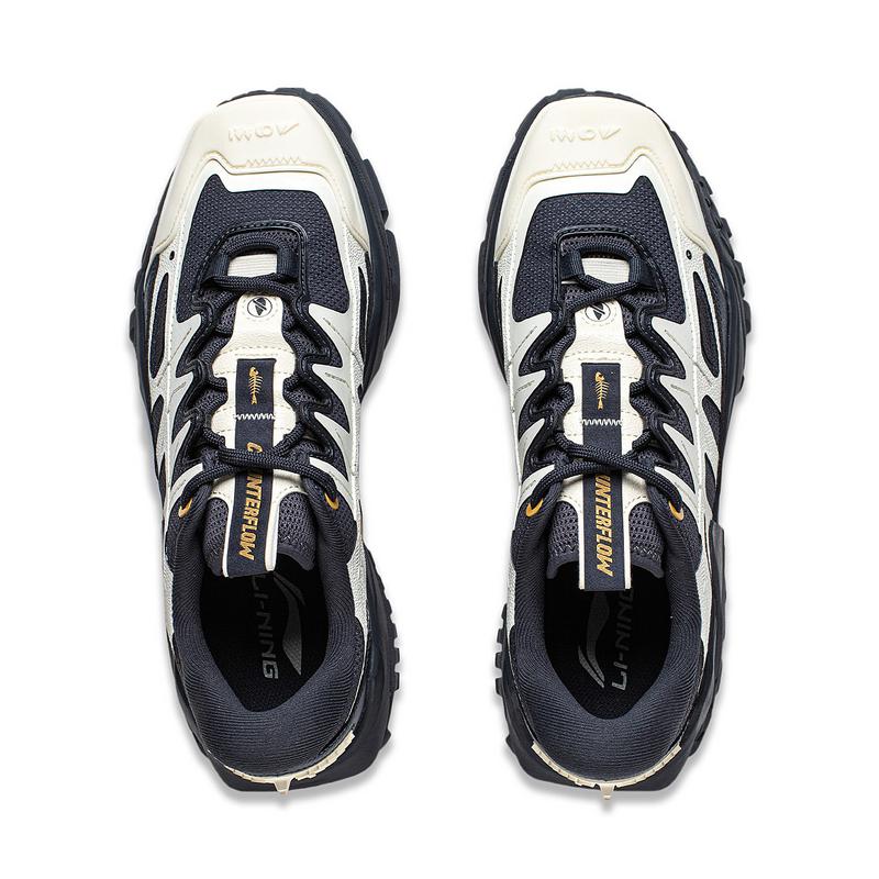 Li Ning CF Su Series Lin Chuan FW Outdoor Hiking Slip Resistant Durable Low Top Casual Shoes Men Sneakers Black White AGLT161-1