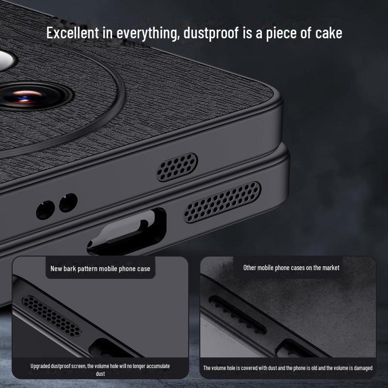 New Xiaomi 14 Ultra Mobile Phone Case with Bark Pattern, All-Inclusive Design for Xiaomi 13 Pro and MI14 Supreme Lens