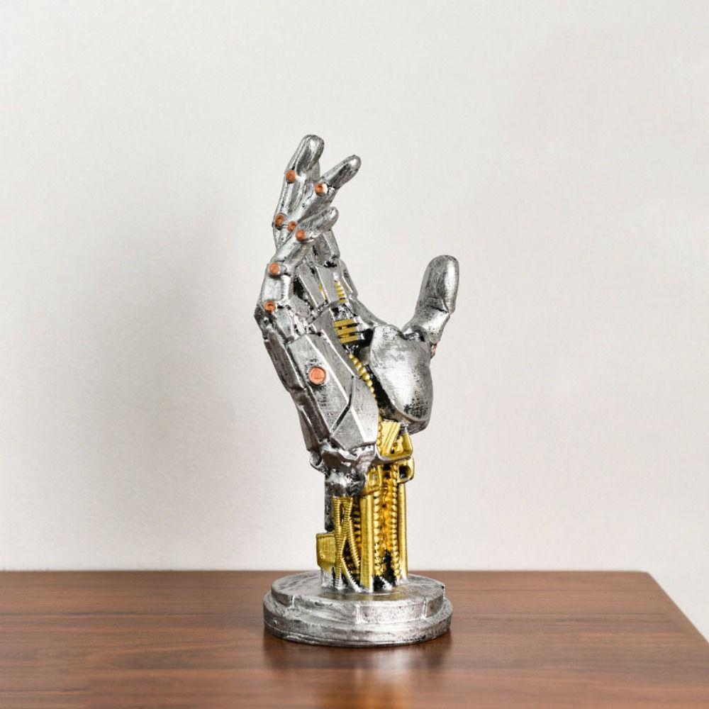 Sensory Toy Simulated Robot Hand Sculpture Model Mechanical Hand Staute  Halloween Holiday