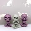 Хэллоуин Веселый Череп Силиконовая Форма 3D Наложенный Череп Свеча Мыло Гипс Поделки Смола Формы Домашний Декор Инструмент для Изготовления Подарка на Хэллоуин