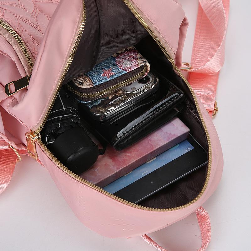 Высококачественный нейлоновый городской модный женский рюкзак большой вместимости на молнии в минималистичном повседневном стиле для студентов