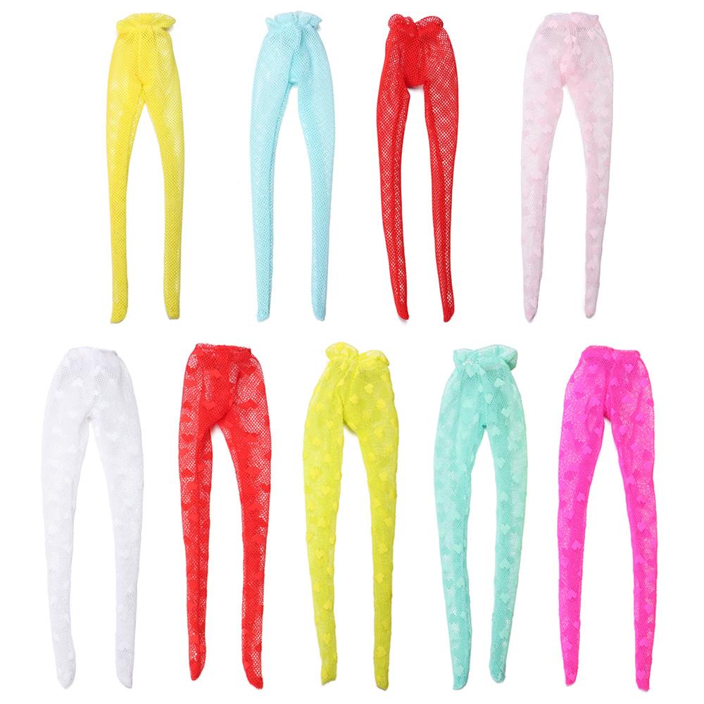 Bottom Sock Elestic Legging Doll Silk Stockings Dolls Accessories Love Heart Pattern Toy Pant Hose