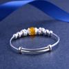 Silver Children's Bracelet Korean Edition Yellow Jade Marrow Ball Beaded Baby Silver Bracelet Pair S990 Foot Silver Bracelet