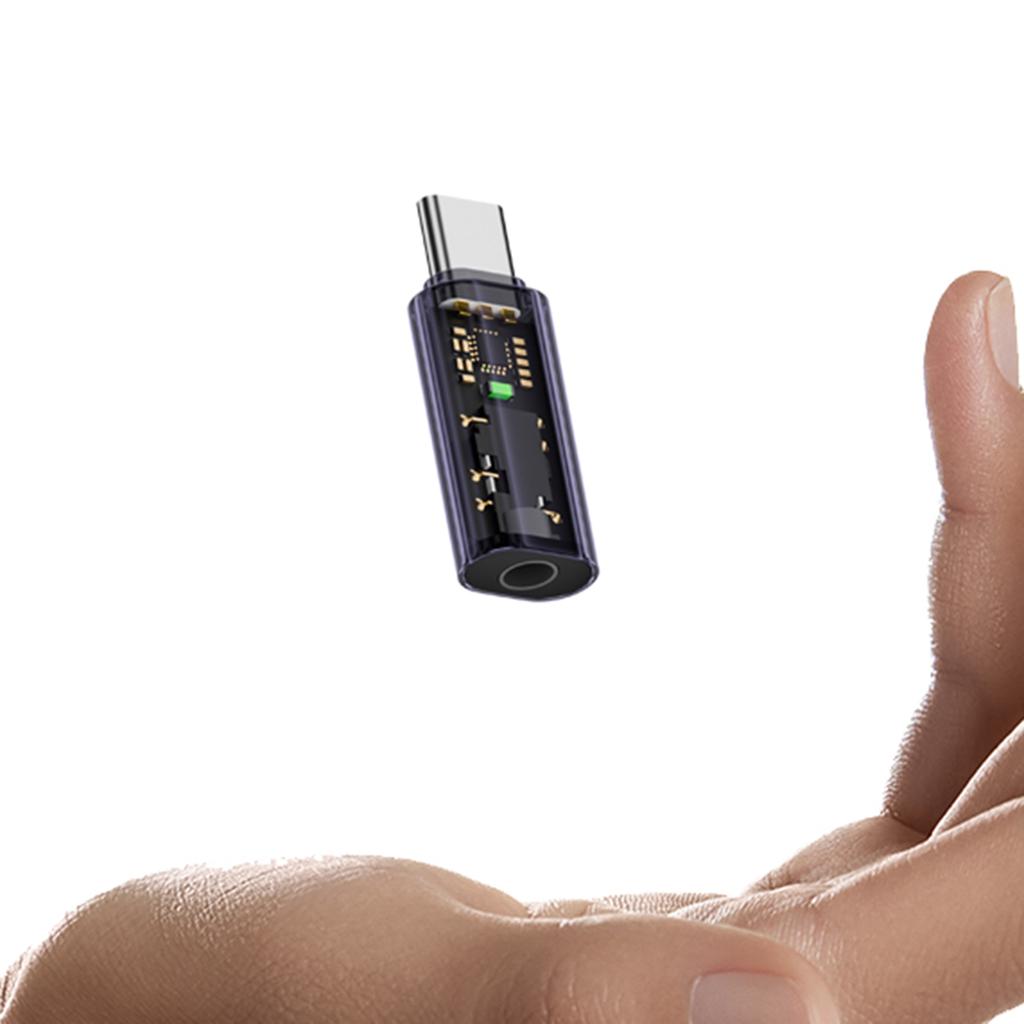 Адаптер для наушников Type C - 3,5 мм с декодирующим чипом, преобразователем звуковой частоты, подходит для безупречного прослушивания музыки