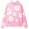 Streetwear Hoodie Set Women Kapok Print Loose Fit Long Sleeve Casual Outfit
