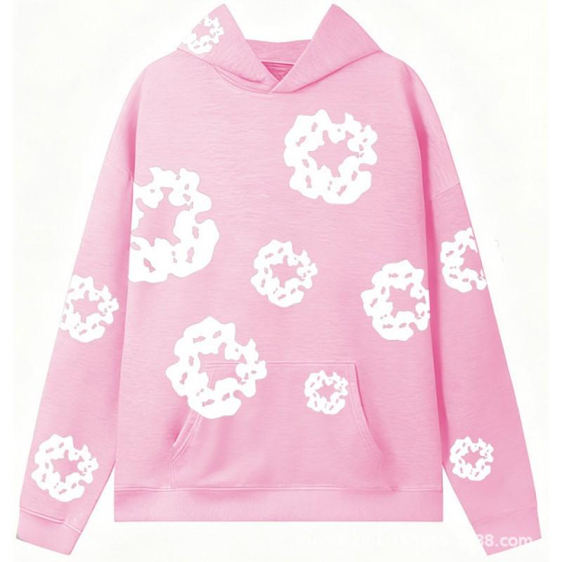 Streetwear Hoodie Set Women Kapok Print Loose Fit Long Sleeve Casual Outfit