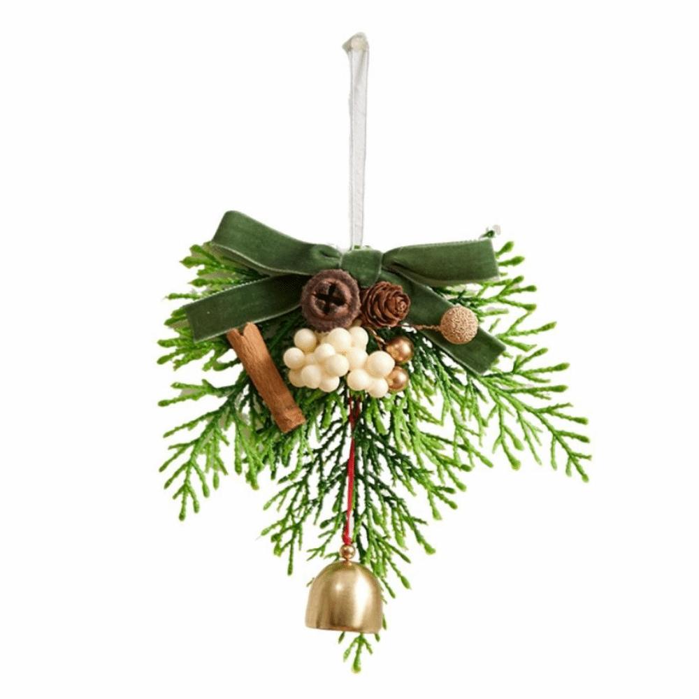 Креативный кулон-колокольчик Рождественский с бархатным бантом, хрустящий звук, подвеска на елку с веревкой, 3D Рождественские звенящие колокольчики, крыльцо