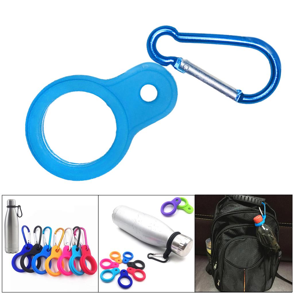 Пряжка для бутылки с водой, карабин, зажим, держатель для напитков, крючок, черный