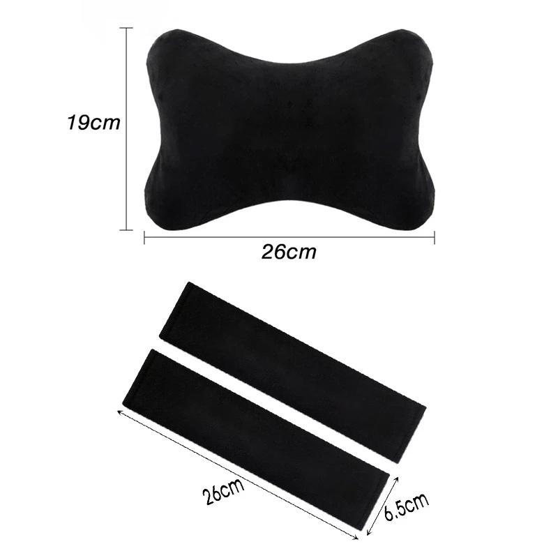 OQA4 Car Seat Belt Protection Shoulder Pads Headrest Neck Pillow For Mercedes Benz W177 W213 GLS GLE1 W212 W205 AMG Auto Accessories