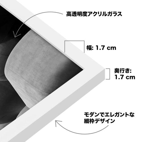 Americanflat A1 Poster Frame, Lightweight, Safe, and Transparent with a 1mm Protective PS Panel, Thin Frame Design (Wall Mounting) - White (Streamline