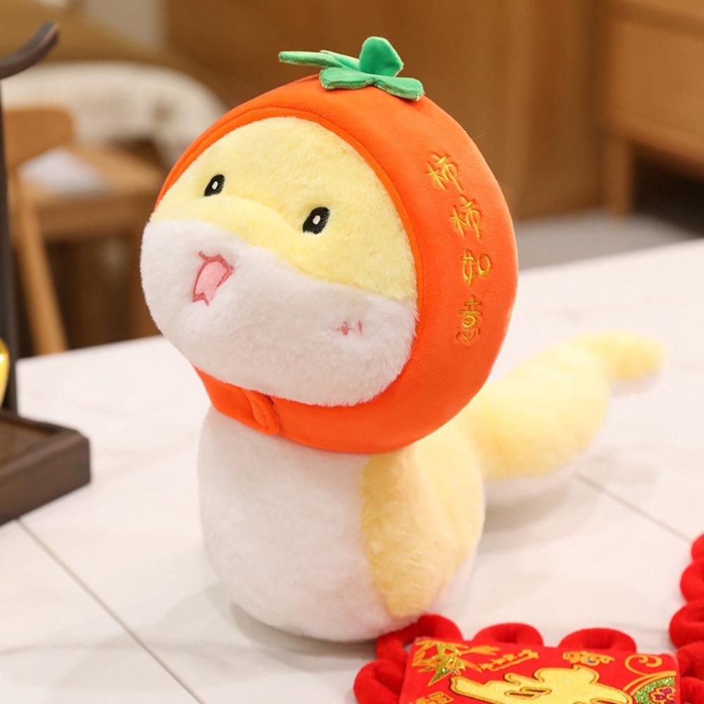 Lion Dance Snake Stuffed Toy 24CM Snake New Year Mascot Good Wishes Snake Plush Dolls  Girls Toys