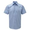 Russell Collection Mens Herringbone Tailored Short-Sleeved Shirt