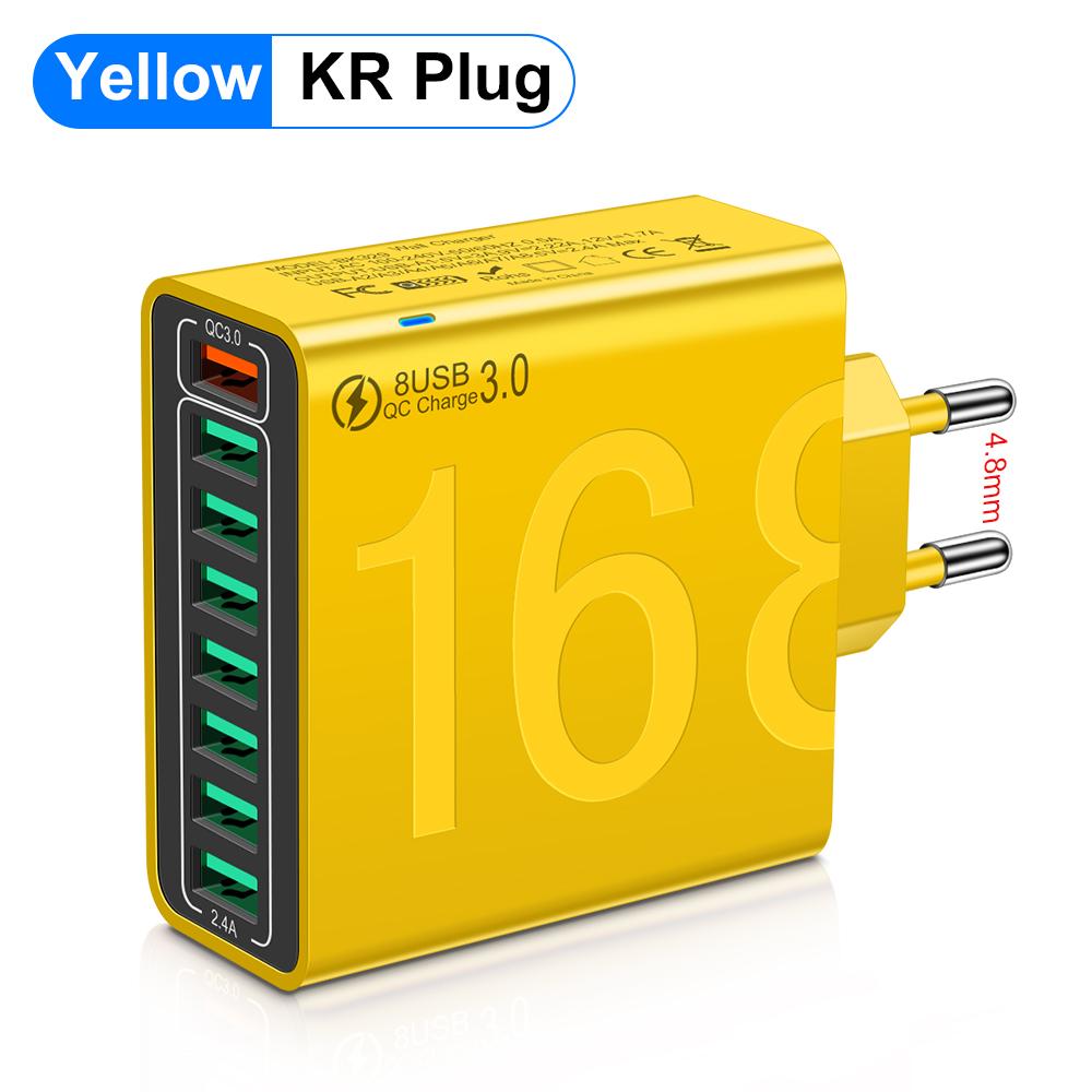 Total 150W Charger USB Quick Charge 3.0 Mobile Phone Charge Adapter Fast Wall Charger For iPhone Xiaomi EU/US/KR Plug