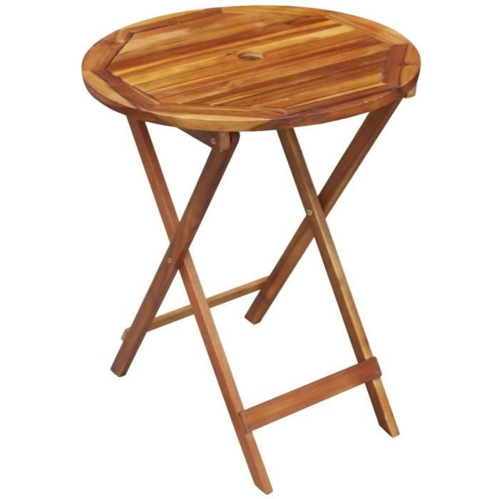 Bistro Set - vidaXL - 3 Pcs - Acacia Wood - Weather-resistant - Foldable