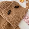 1Pc Knit Multi-functional Neck Brace Winter Button Korean Version Yarn False Collar Scarf