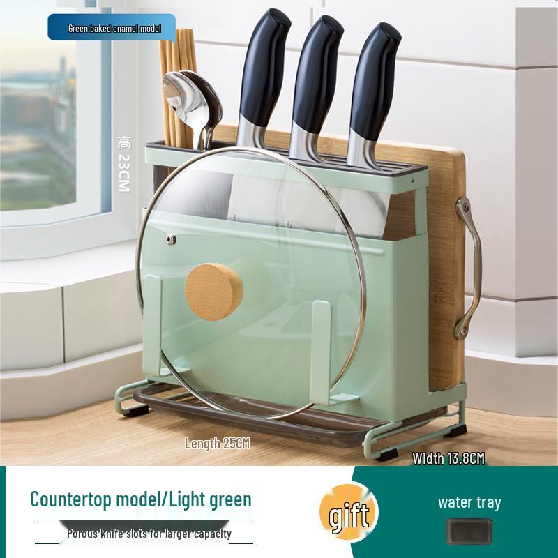 Многофункциональная подставка для хранения кухонных ножей и разделочных досок из нержавеющей стали