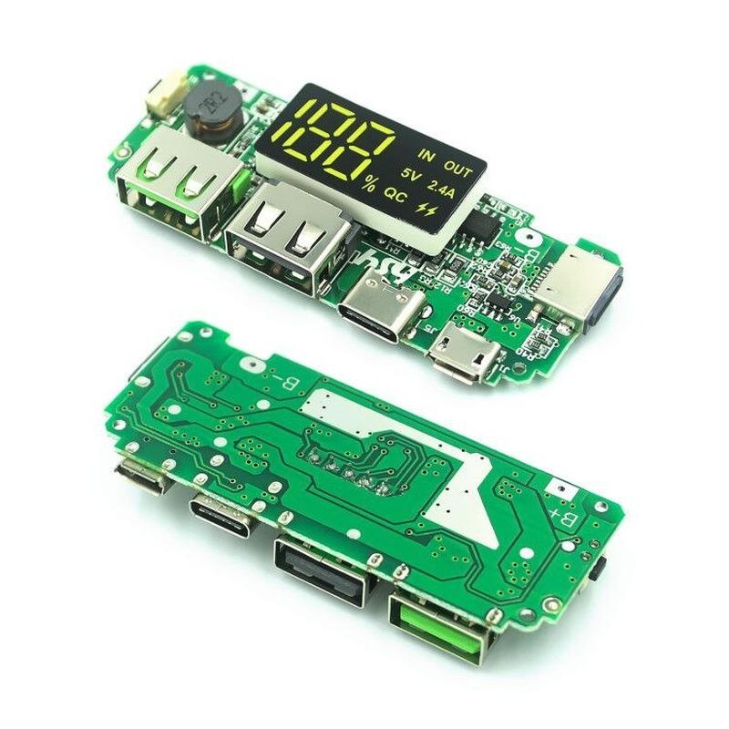 Светодиодный двойной USB 5 В 2,4 А Micro/Type-C USB мобильный блок питания 18650 модуль зарядки литиевая батарея плата зарядного устройства защита цепи