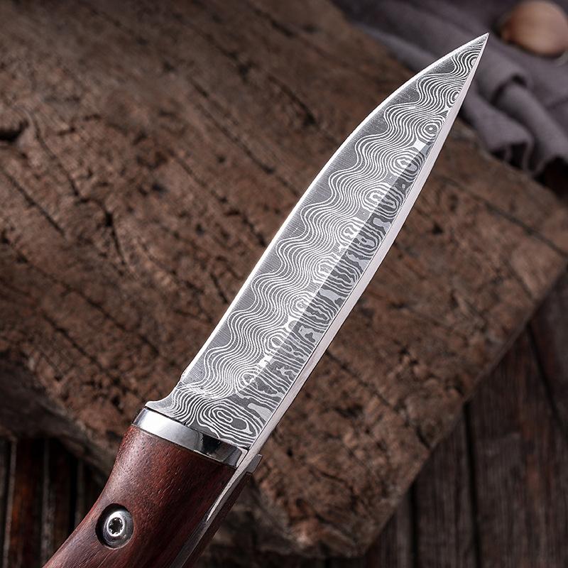 Kitchen Knife Damascus Pattern Imitate Chef Meat Cleaver Fruit Paring Knife
