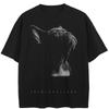 Streetwear French Bulldog Graphic Black T-Shirt Cotton Unisex Tops Tees Summer Short Sleeves T Shirt