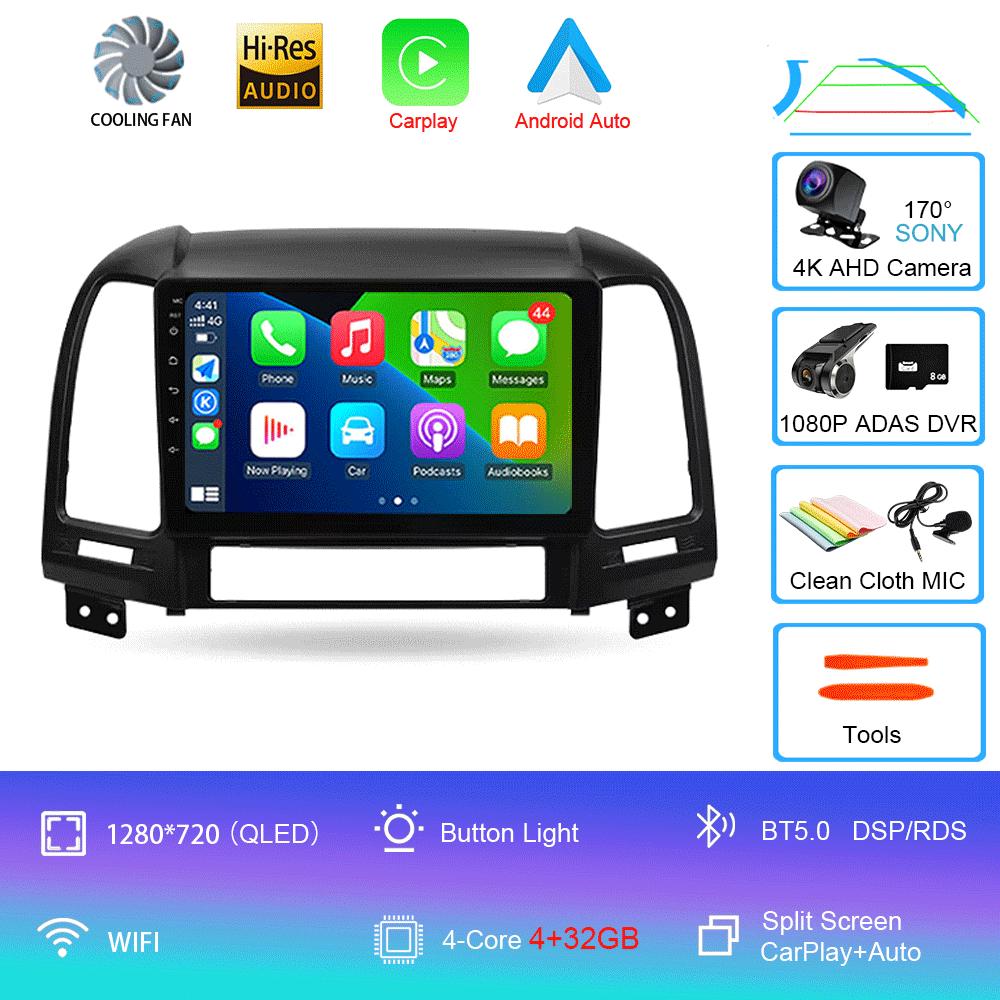 Android 14 Car radio For Hyundai Santa Fe 2 2006 - 2012 player Multimedia navigation stereo GPS No 2din 2 din dvd