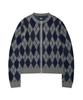 RETRIEVER CLUB Argyle Knit Zip Up [Gray]