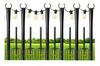 Garden pole for light garlands, black steel, 270 cm, 6 pcs., black poles