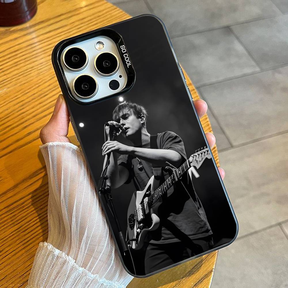 Чехол для телефона S-Sam Fender Rein Me In для iPhone 16 17 15 14 12 13 Pro Max Черный цвет Ударопрочный чехол