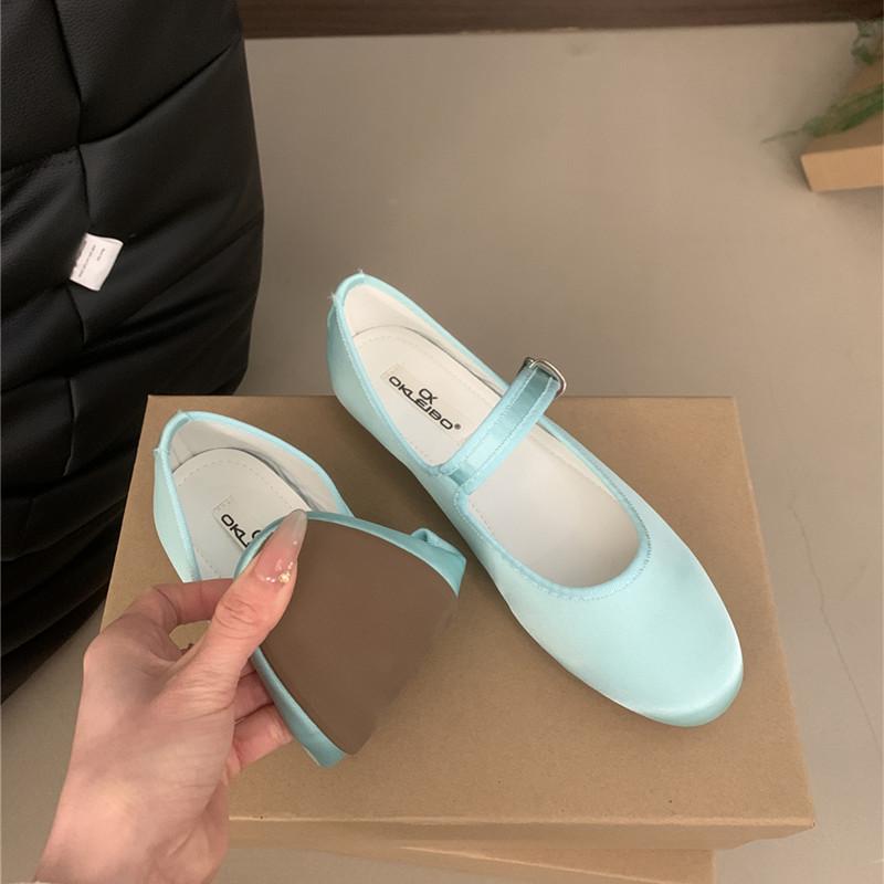 Мода Bailamos Женские балетки Мода Круглый носок Неглубокие Слипоны Женские Мягкие Женские Мэри Джейн Балетки Плоский каблук Повседневные Балетки