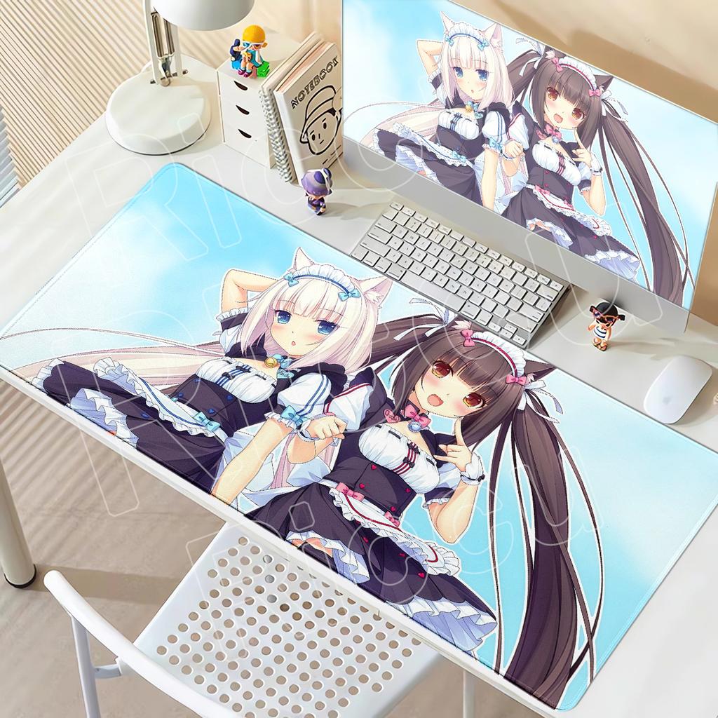 Kawaii Anime Girl N-Nekopara Mouse Pad HD Printing Anti-Slip Rubber Bottom Washable Table Pad PC Gaming Mouse Mats Office Carpet