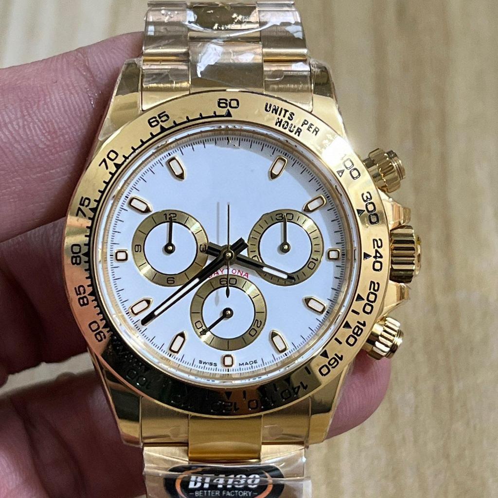 Мужские многофункциональные водонепроницаемые механические часы Laojia Daytona - Светящиеся, с тремя циферблатами, шестистрелочные