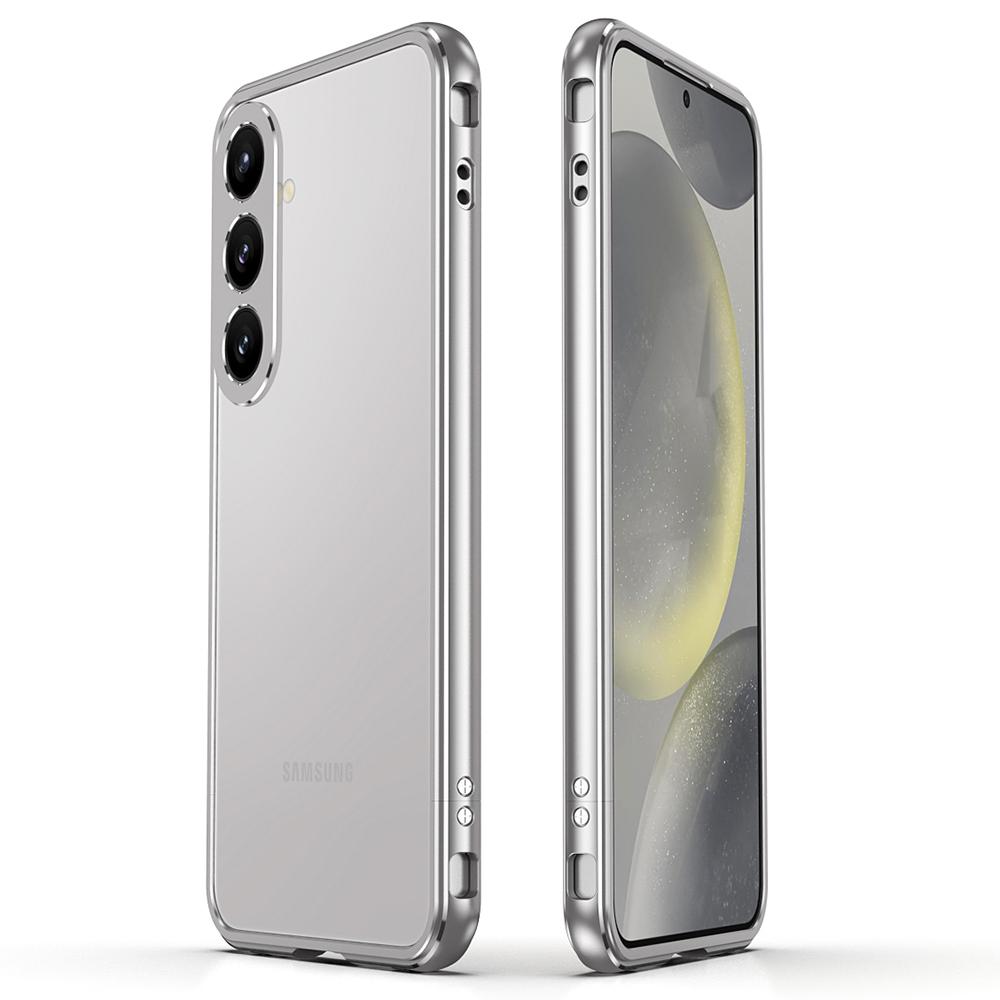 Бампер для Samsung Galaxy S24+ Металлическая рамка Конструкция без задней панели Чехол для телефона с защитой объектива камеры