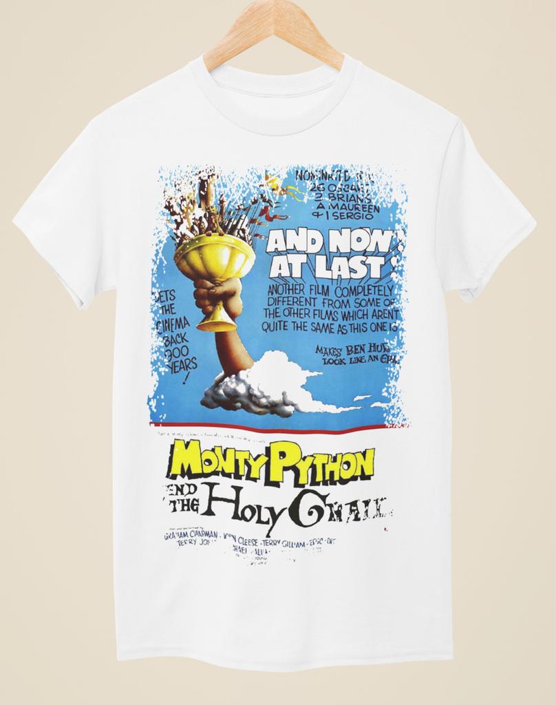 Monty Python & the Holy Grail - Movie Poster Inspired Unisex White T-Shirt