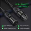 HOSONGIN 5-Pin XLR DMX Cable Adapter 3.3ft, DMX512 5-Pin XLR Male To Female 5-Pin DMX Cable