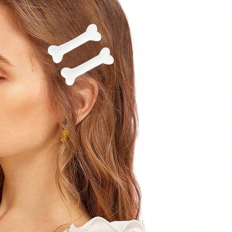 1 шт. Милые заколки для волос в форме косточки и аллигатора, Универсальные заколки для боковых прядей, Аксессуары для волос для вечеринки