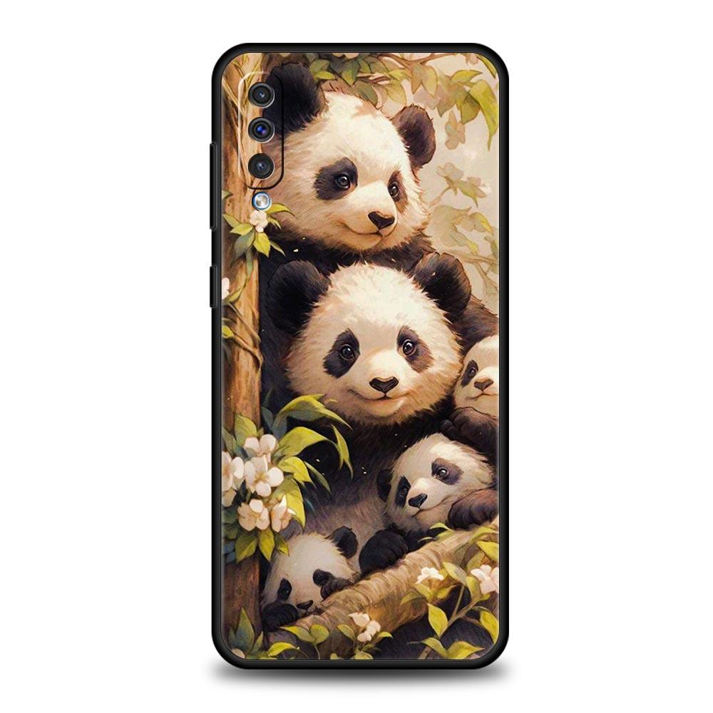 Чехол для телефона Baby Panda для Samsung Galaxy A56 A36 A26 A16 A34 A24 A42 A22 A20 A12 A40 A30 A10 5G Мягкая ТПУ Защитная Крышка Чехол Fundas Сумки