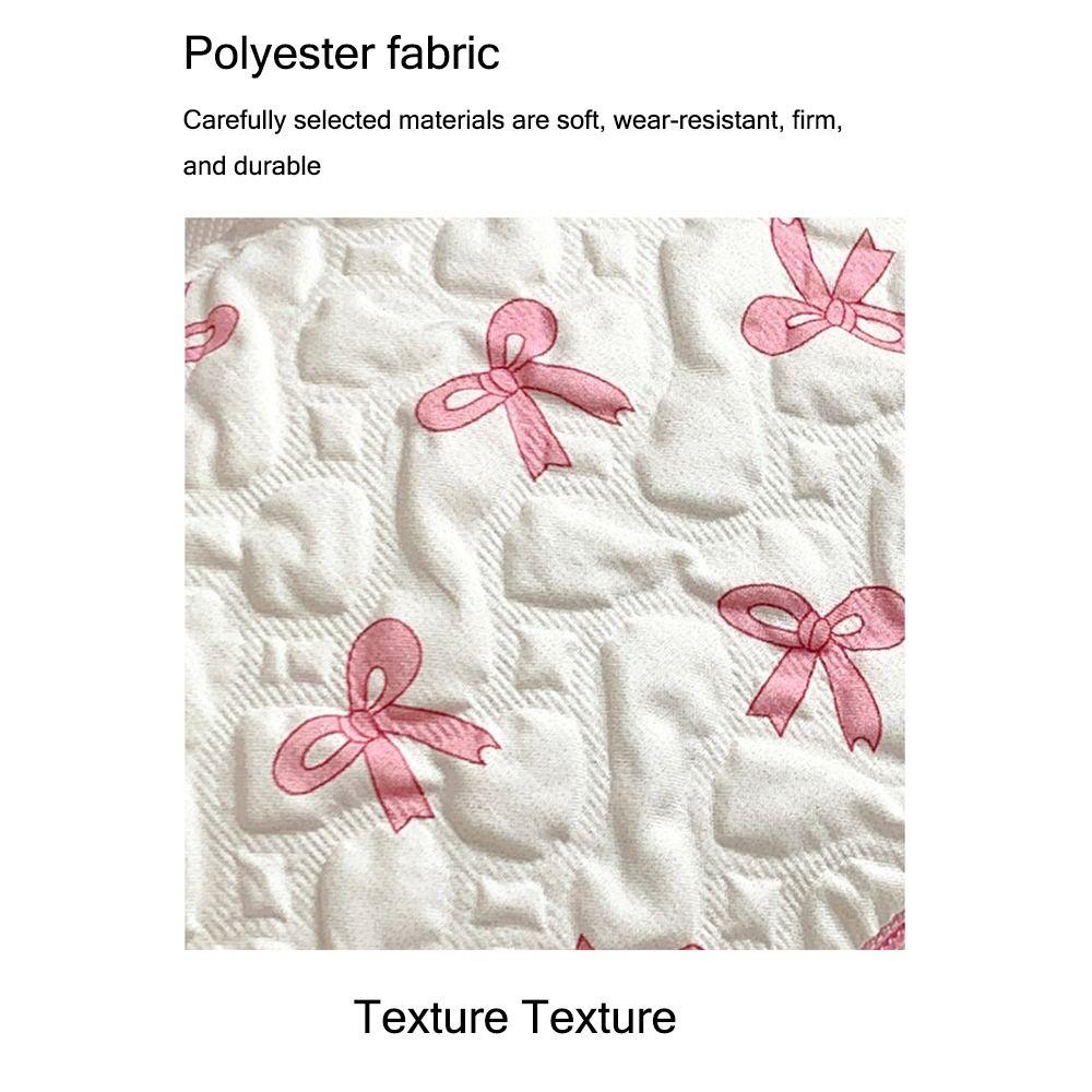 Quilted Cotton Makeup Bag Little Bow Girls' Make Up Organizer Portable Makeup Pouch for Women