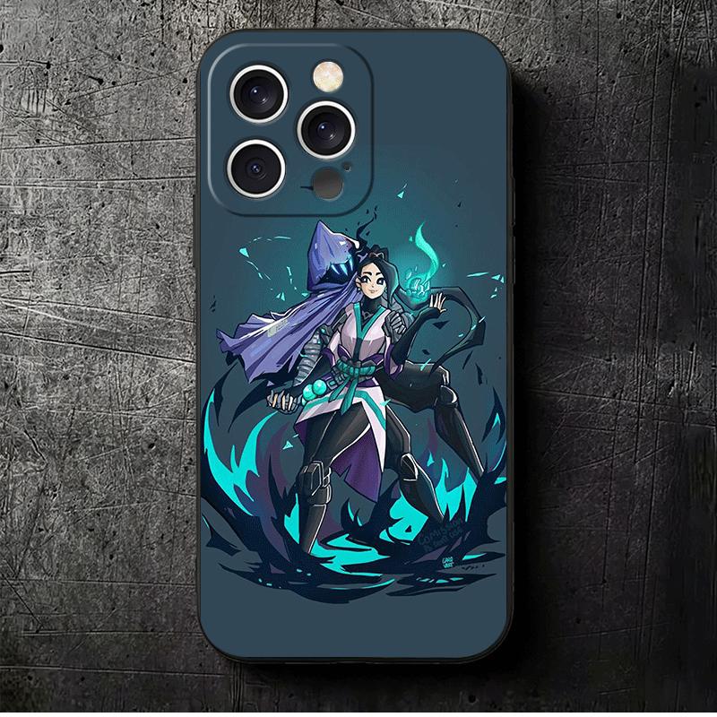 V-Valorant Sage Soft Phone Case for iPhone 16 16E 17 Air 15 Pro Max 14 Plus 13 Mini 11 12 7 Black Cover Back Shell