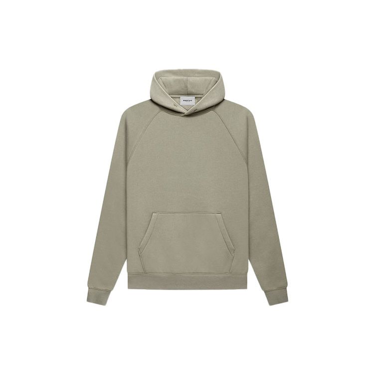 Fear of God Essentials Флисовая Толстовка С Капюшоном С Принтом Логотипа Сзади FW21 Унисекс Толстовки Фисташково-Зеленая FOG-FW21-001
