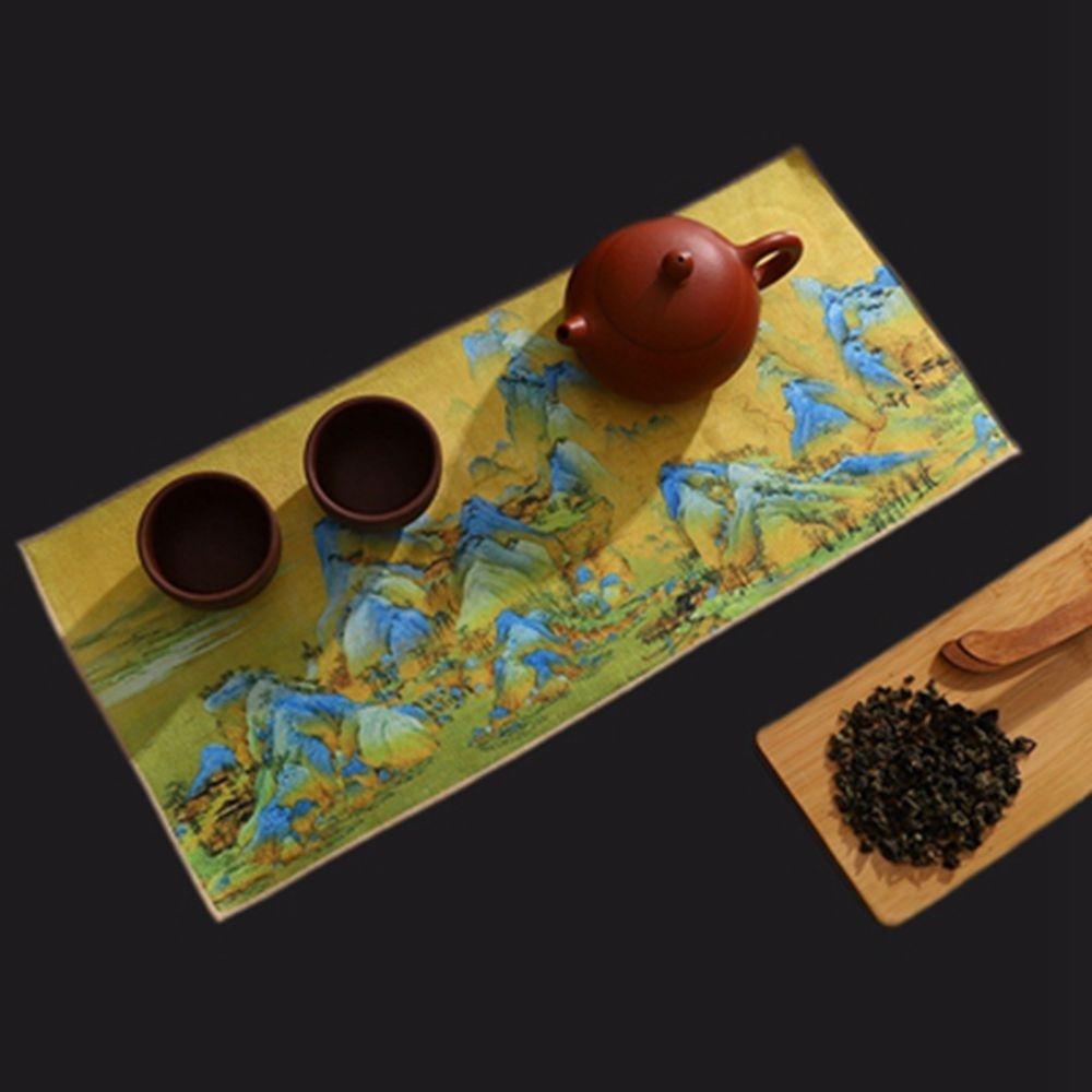 Chinese Tea Set Accessories Table Cleaning Household High-end Rag Tea Napkin Table Mats Tea Towel