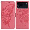 For iPhone 17 Pro Case Butterfly Imprinted Wallet Stand PU Leather Flip Phone Cover with Strap