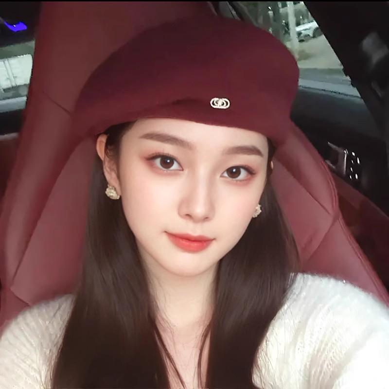 Британский шерстяной фетр Корейский бисер Ретро берет для женщин - Осень/Зима Социальный тренд художника