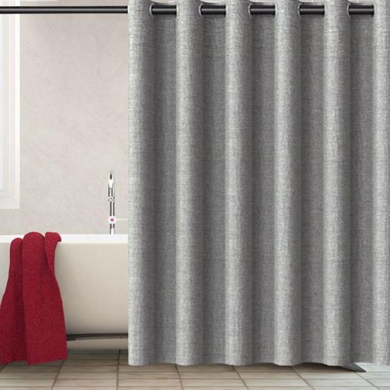 Душевая занавеска штанга проходной толстый материал водонепроницаемый без проколов простая установка уход отель