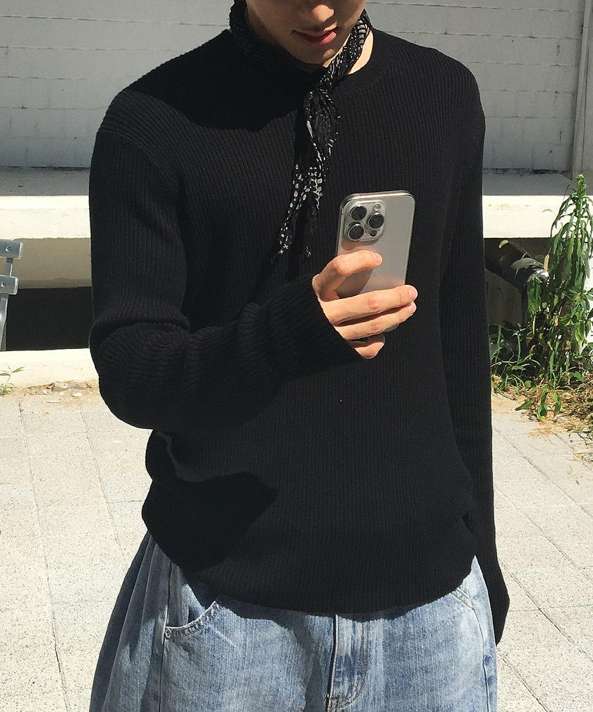 INTEMPOMOOD Muscle Fit Soft Rib Knit: 3 Colors